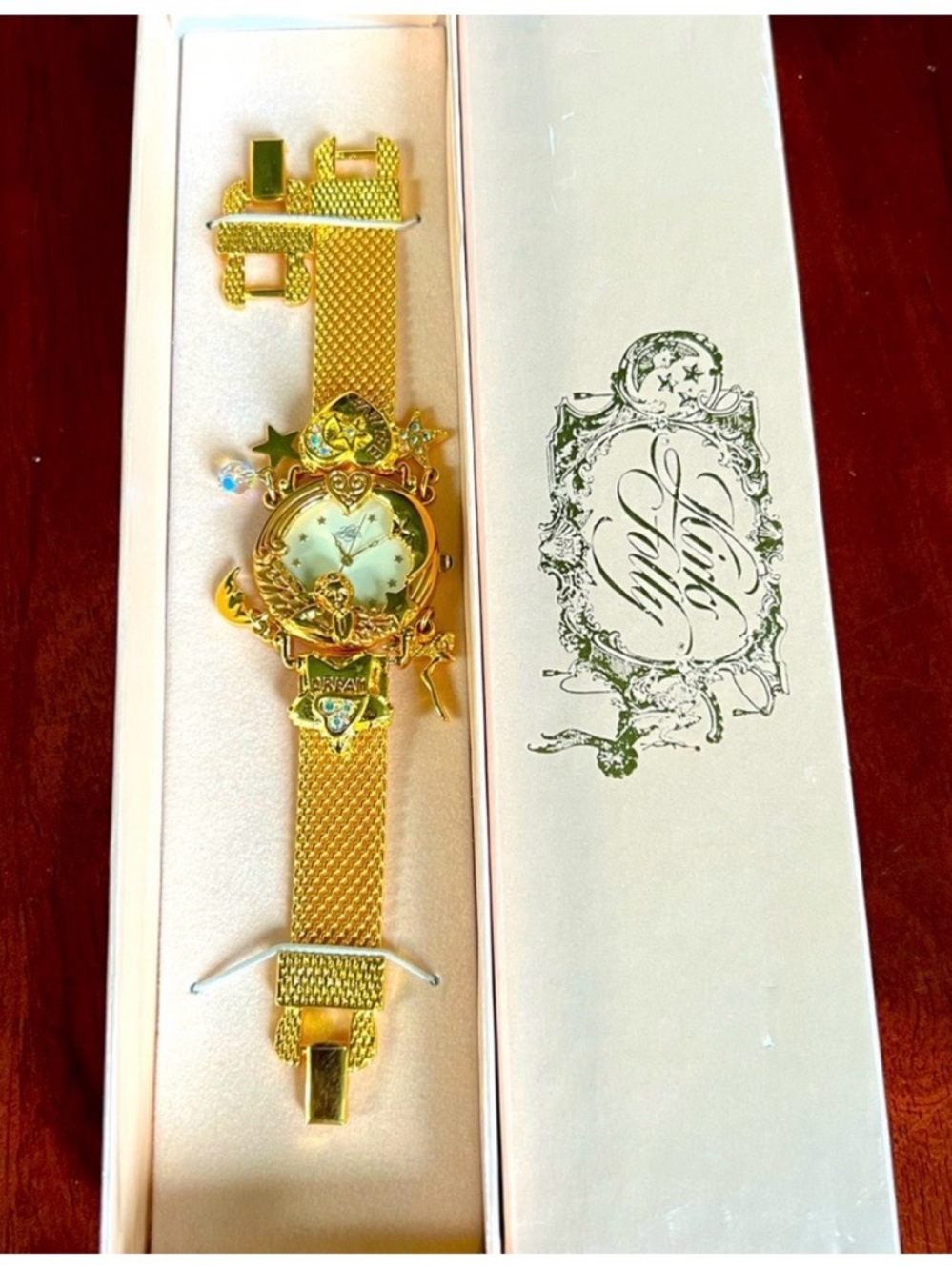 Kirks Folly Angel wrist watch gold tone, 31mm